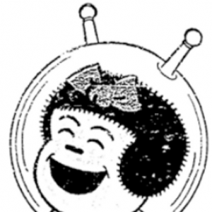 Cartoon image of Nancy wearing a space helmet